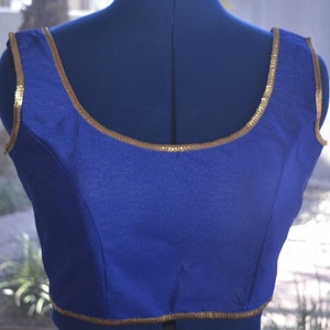 Sequin Blouse with designer look, Saree Blouse/ Cocktail saree blouse/ sleeveless blouse/Lehenga blouse(Size 38")