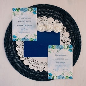 Partecipazioni nozze verde salvia con tag calendario, invito nozze, invito fatto a mano, wedding stationery
