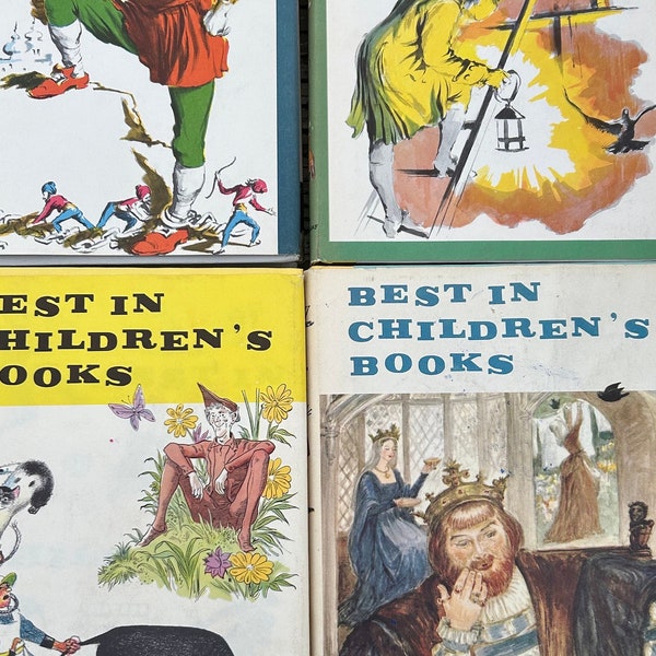 Set of 4 Best In Children’s Books by Nelson  Doubleday Inc, Garden City, New York,1958. Hard cover with dust jackets preowned good condition