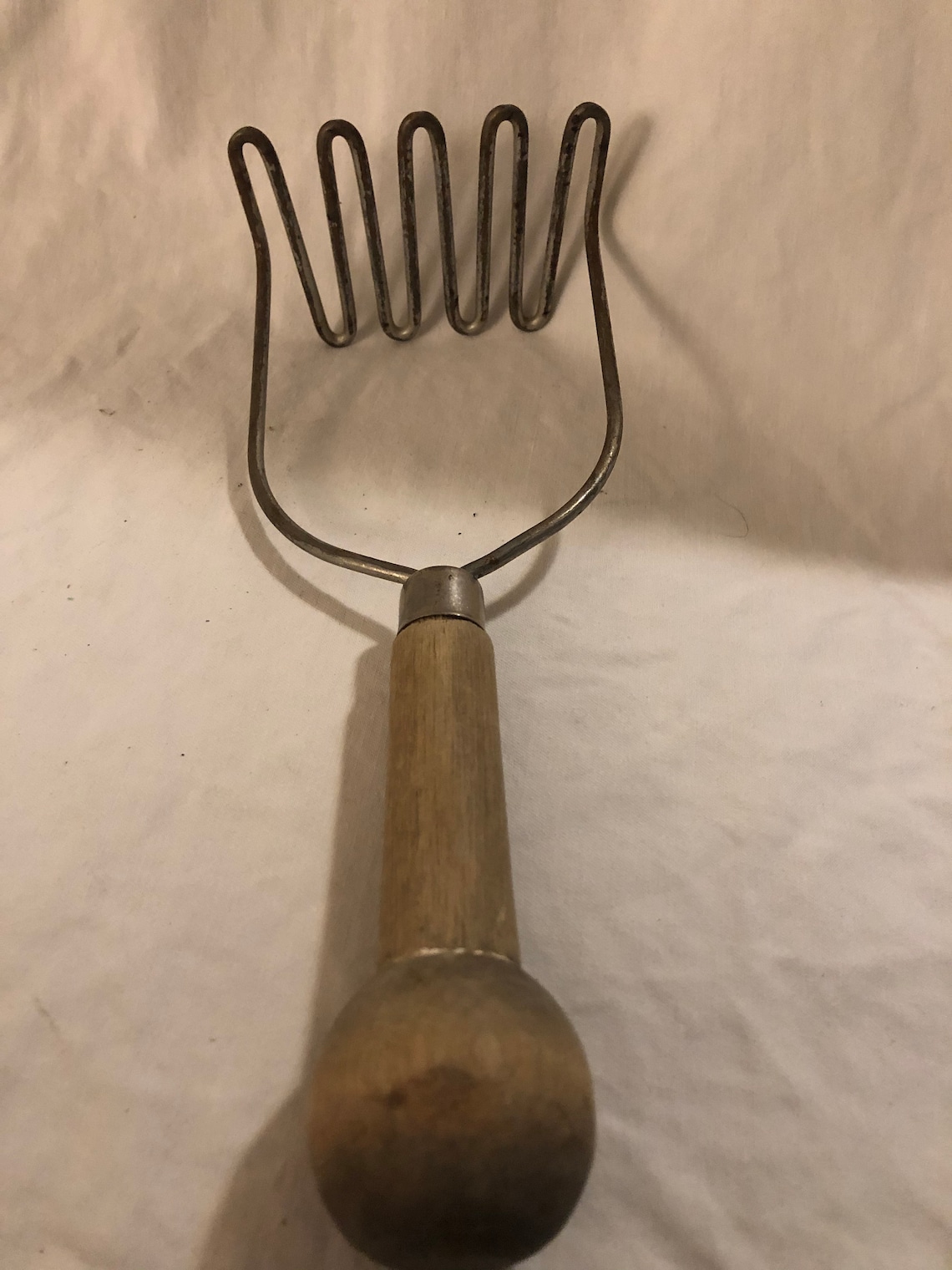 Vintage Wood Handle Potato Masher C.1960s Etsy