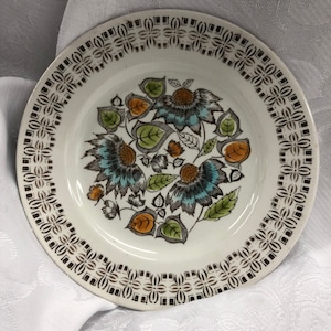 Vintage Kathy Winkle, Symphony Pattern, Side Plate C. 1960. Preowned, Broadhurst Pottery Staffordshire England, Mid Century modern design