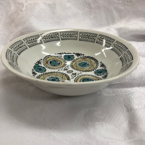 Vintage Kathie Winkle Carousel Pattern, Soup Bowl 6 1/2-inches C.1960s