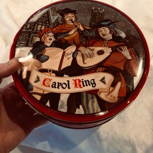 Vintage Christmas Cake Tin by Westons c 1950s preowned in very good condition, ideal Christmas tin collectible or use for baked goods.
