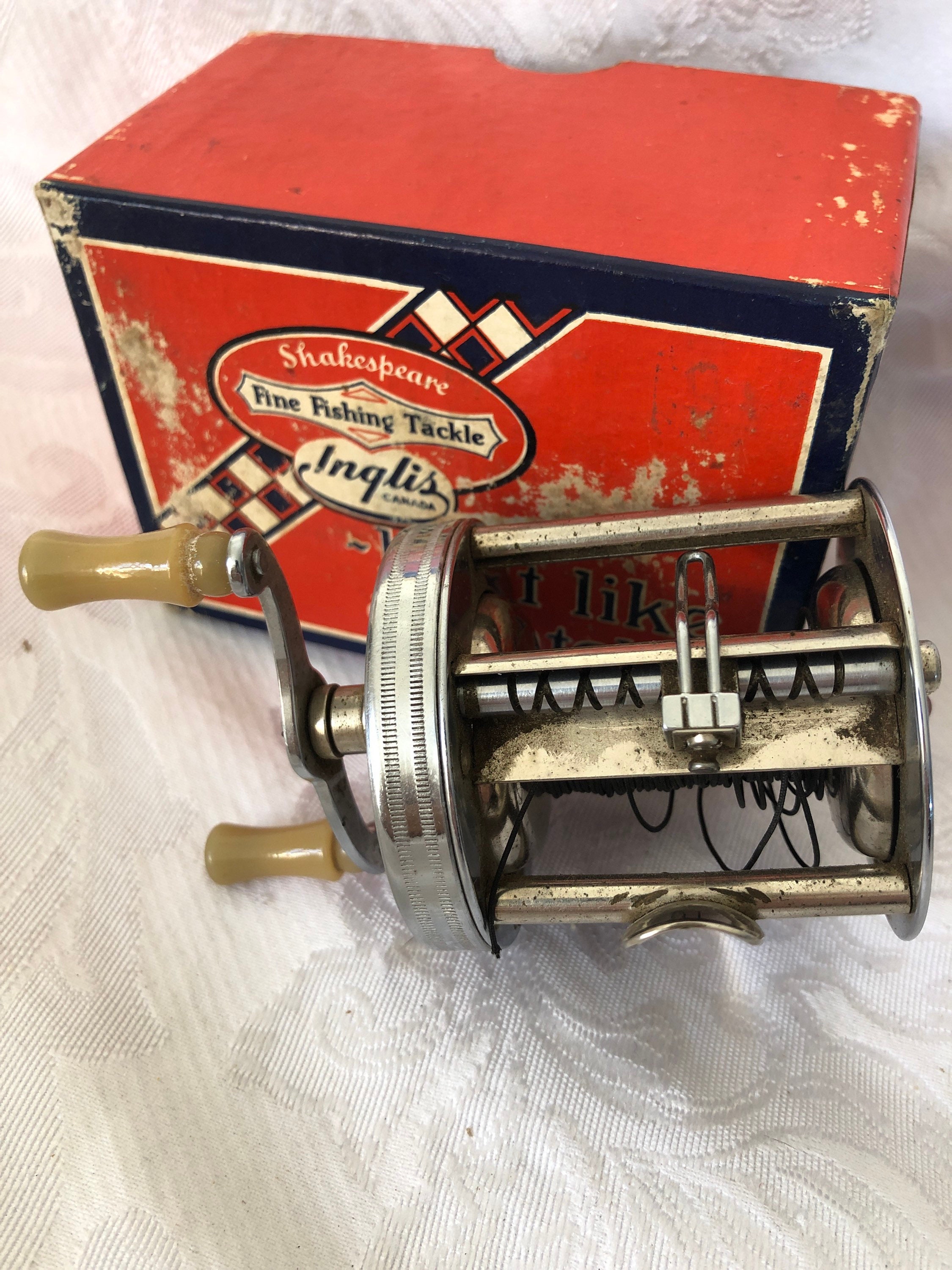 Moulinet Pêche Vintage Shakespeare True Blue 1956 – Fabriqué USA (années 50)
