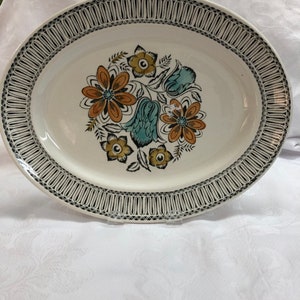 Vintage Kathie Winkle Oval Platter, Seychelles pattern