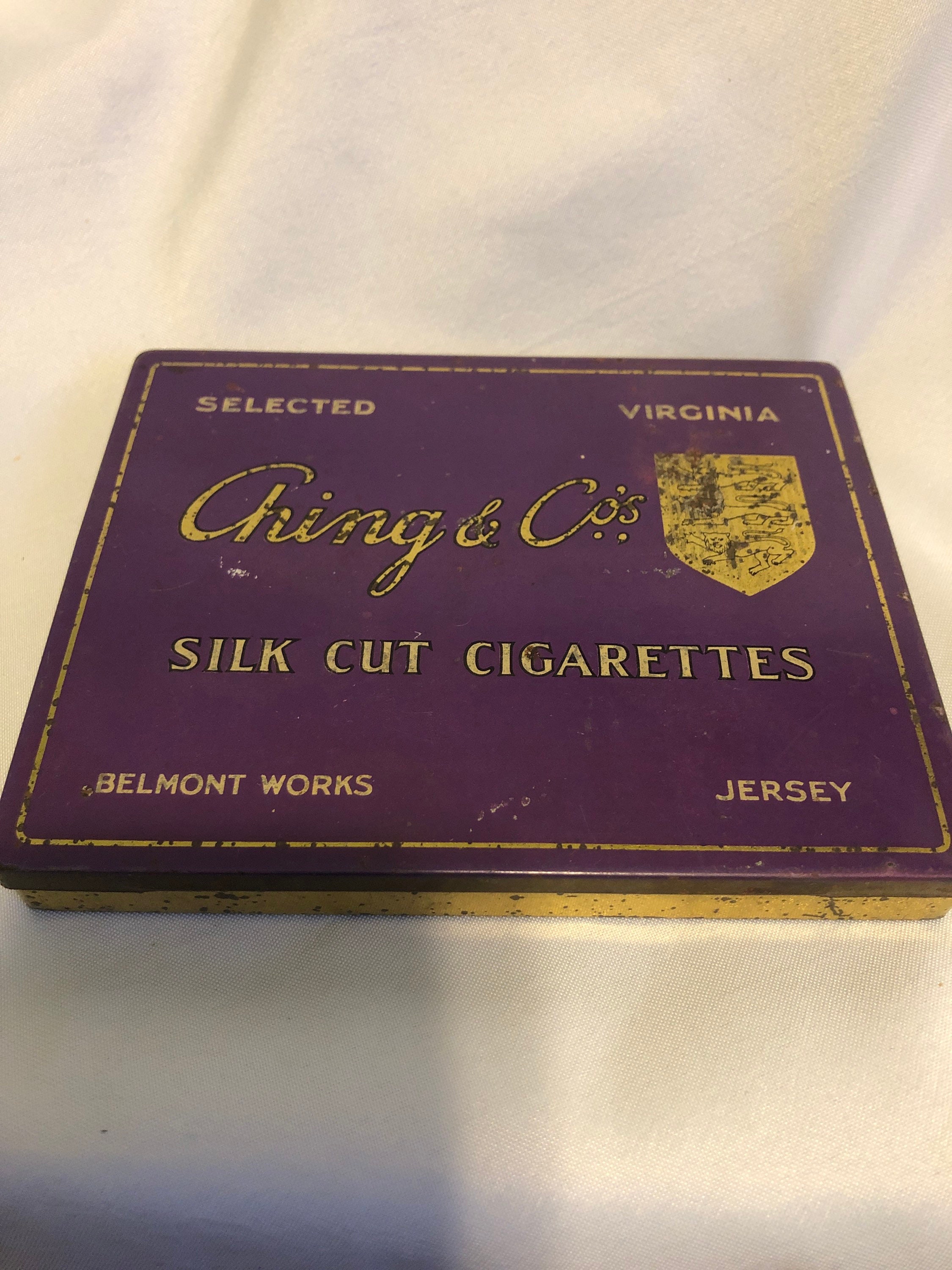 A Vintage Cigarette Tin From Ching &co Belmont Works Tobacco. Etsy