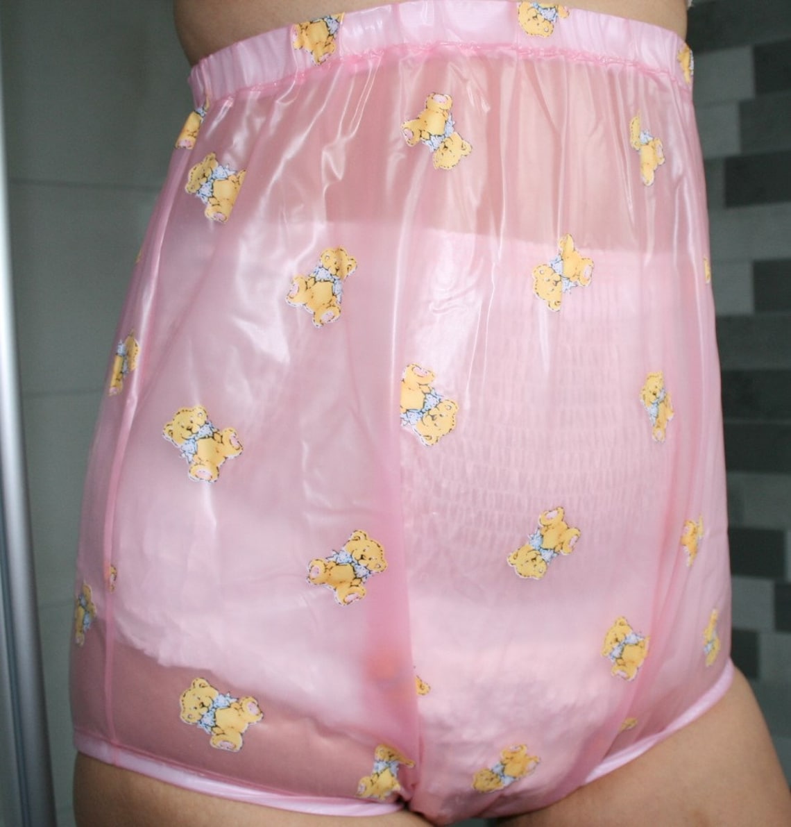 PVC Adult Baby Incontinence Diaper Pants Rubber Pants Pink Etsy