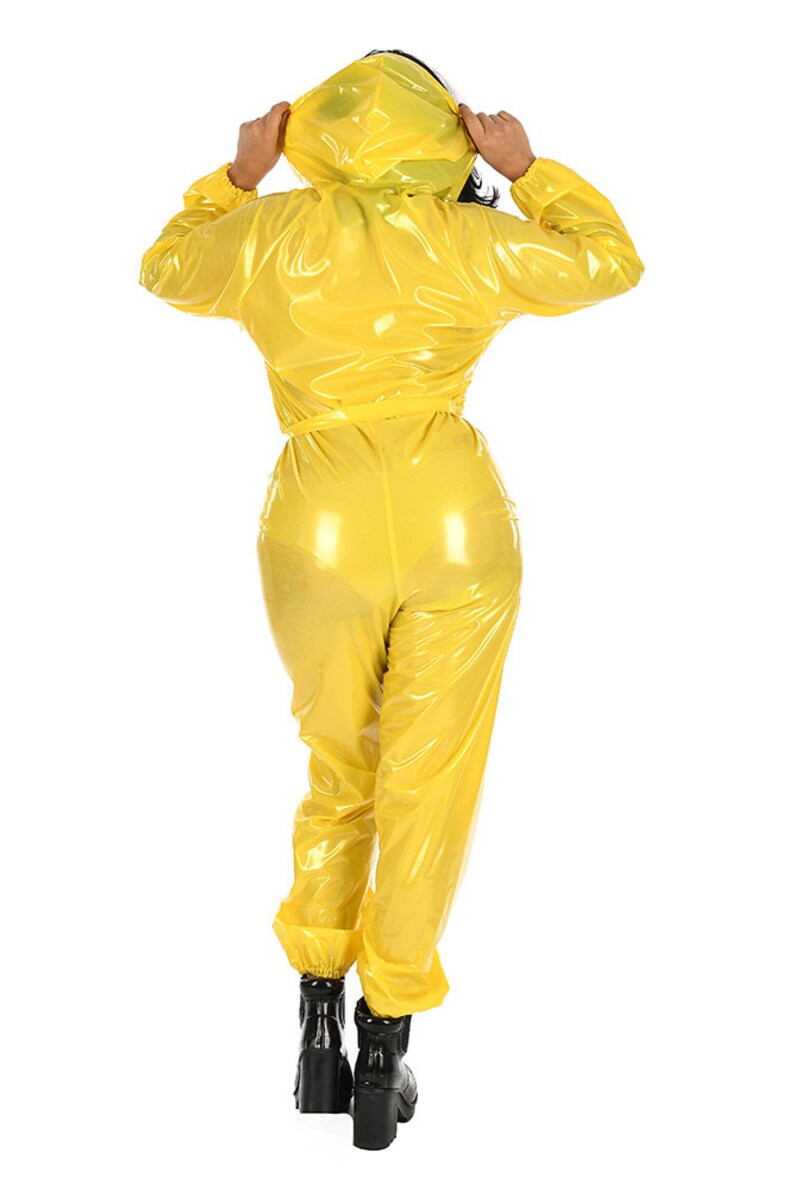 Unisex PVC Full Suit Rainsuit Yellow Glossy Etsy UK