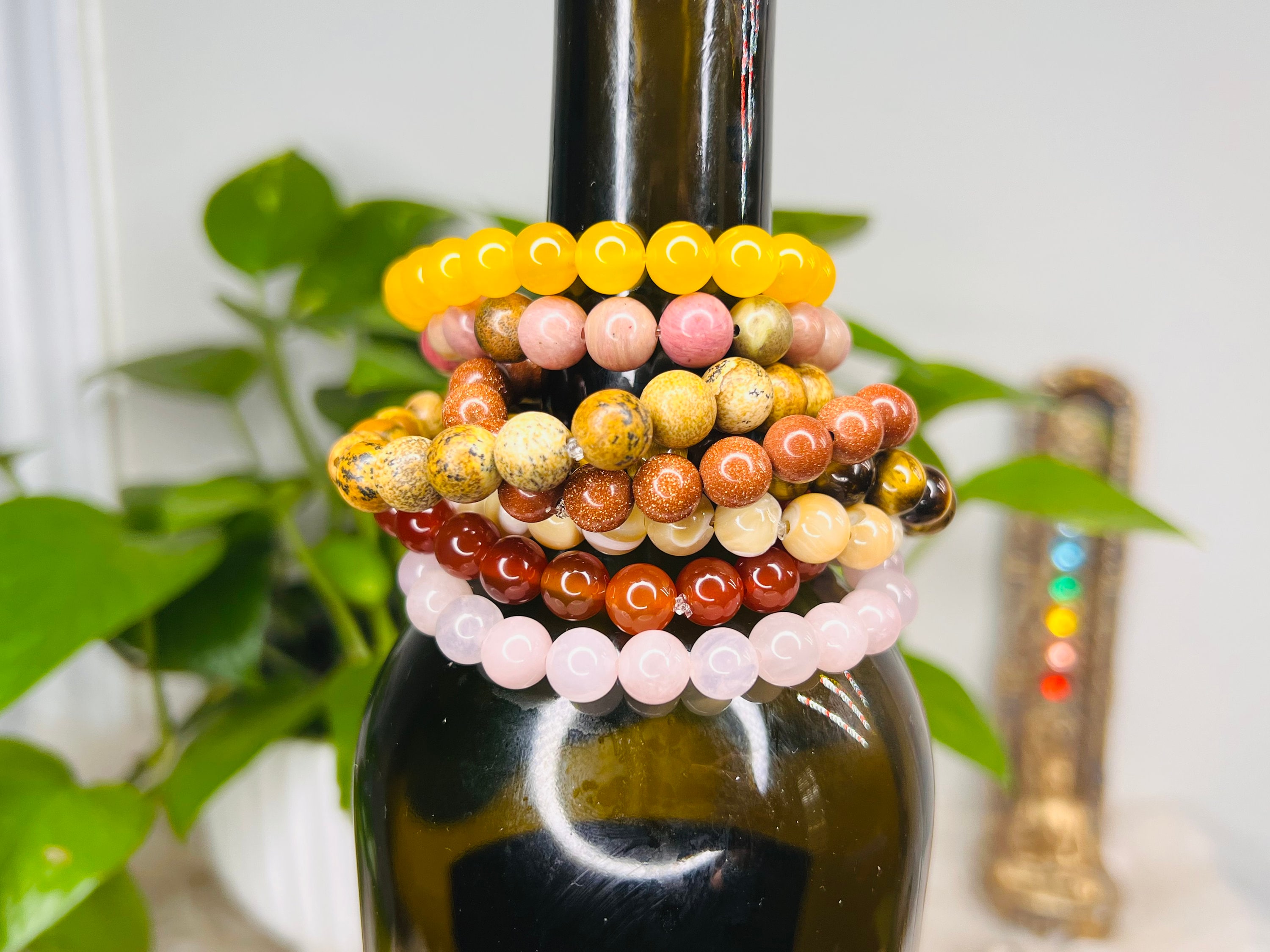 8mm Crystal Beaded Spiritual Bracelets in 20+ Gemstones