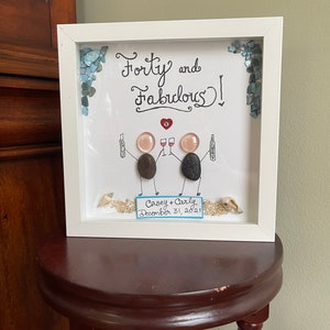 Birthday Pebble Art Pebble Art Friend Pebble Art Framed Gift