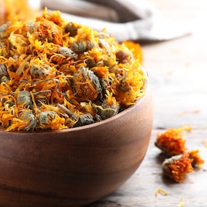 Organic Dry Calendula Officinalis, Whole BULK | Edible Flower Dried Herb