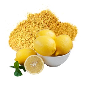 Lemon. Zest. Powder. Dried. Peel. Rind