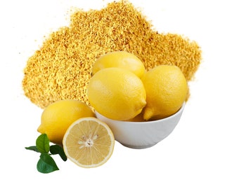 Lemon Peel Zest (Rind) Powder, Dry Organic USA, 1lb | Citrus Limonum