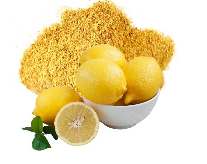 Lemon Peel Zest Powder, Organic USA, 1lb | Citrus Limonum |