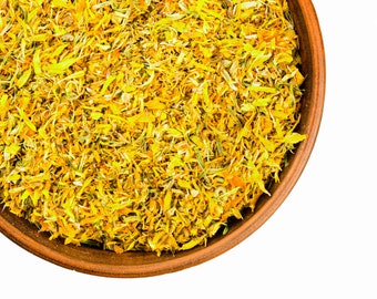 Calendula Petals ONLY, Wildcrafted | BULK Edible Flower Dried Herb | Calendula Officinalis