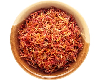 Safflower Petals, 1lb C/S | Edible Dry Flower Herb | Tea | Carthamus Tinctorius