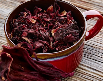 Hibiscus (Roselle) Flower, Whole - 1lb BULK | Tea | Flor de Jamaica | | Sorrel | Culinary Edible Flower | Hibiscus Sabdariff