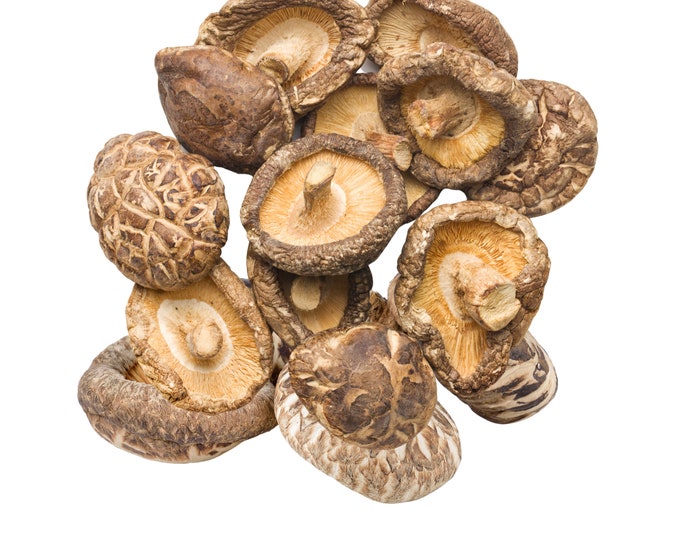 Dried Shiitake Mushroom, Whole Organic, USA  | Dehydrated Lentinus Edodus | Nutrient-Rich Superfood | Immune & Gut Support