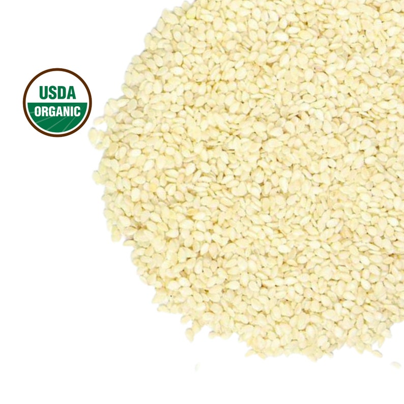 Hulled Sesame Seed Organic 1lb RAW White Etsy