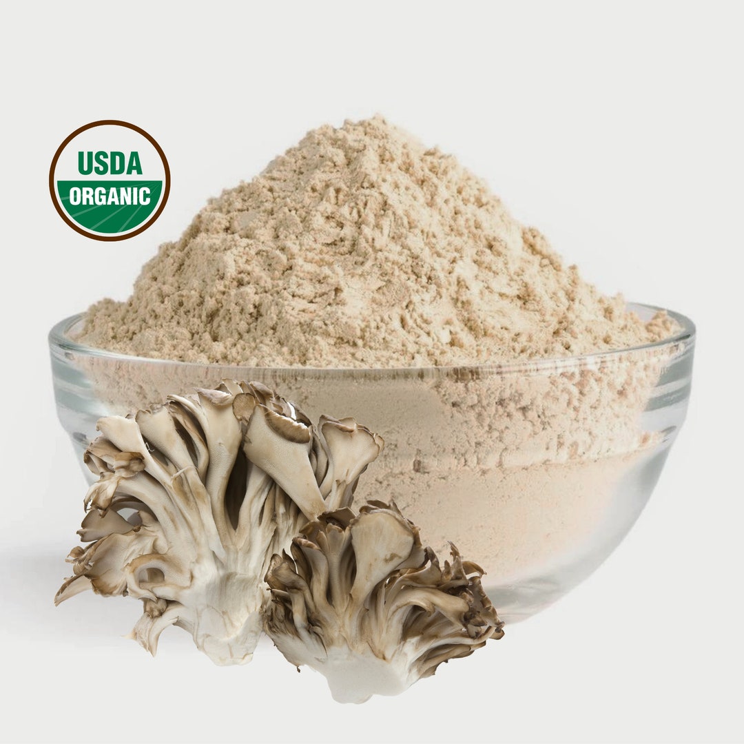 Maitake Mushroom Powder, USA Organic Hen of the Woods Fruiting Body