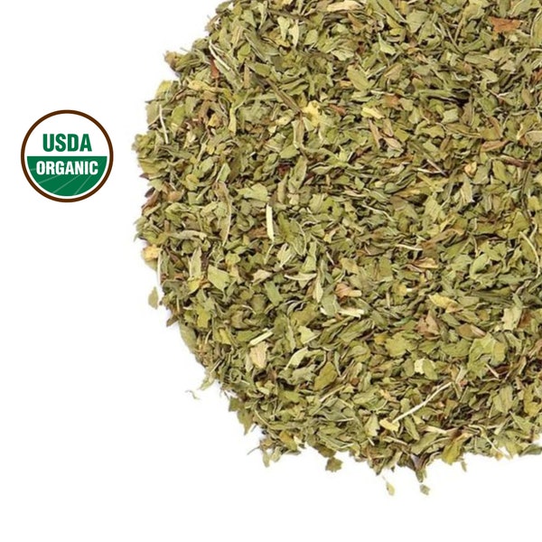 Feuille de menthe verte, biologique USA 1lb C/S | Thé à la menthe | Herbe sèche en vrac | Menthe Spicata