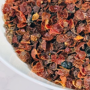 Rose Hips. Dried Seedless C/S 1lb | Rose Fruit | Rosa Canina | Rose Hips Without Seeds for Tea, Jam and Infusion.