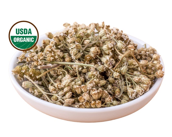 Yarrow Dried Herb, Organic Cut Flower, Leaf, Stem | Dry Herb Tea