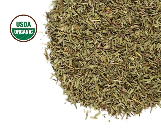 Thyme Leaf, Whole - Organic, 1lb - Moroccan | Dry Lose Herb | Thymus Vulgaris