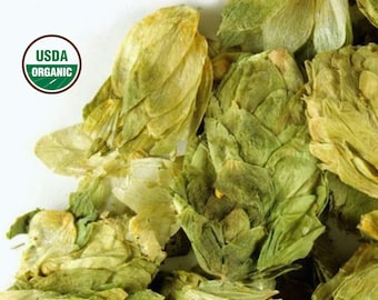 Hops Flower, Whole - Organic BULK | Hop Petal | Humulus lupulus | dry Edible Flower