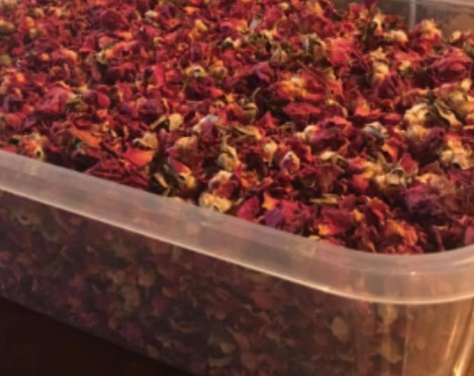 Red Rose Buds & Petals, Dried (Bulk) : Edible Rosa Cantifolia