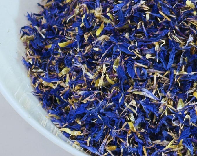 Cornflower PETAL ONLY, Organic 1lb | Centaurea Cyanus | Blue Flowers for Herbal Tea Blends, Garnish, Potpourri | Natural Wedding Confetti