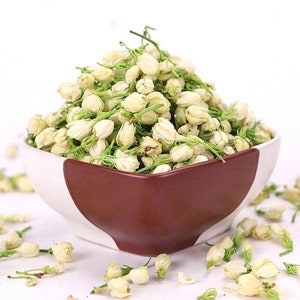 Jasmine Flower Bud, Whole - Dried Herb 1lb BULK | Edible Flowers | Food Grade Jasmine for tea | Herbal Tea Loose
