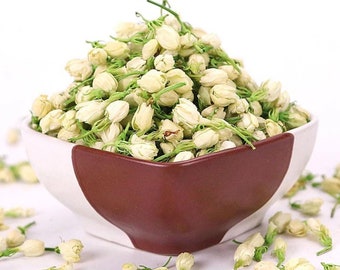 Jasmine Flower Bud, Whole - Dried Herb 1lb BULK | Edible Flowers | Food Grade Jasmine for tea | Herbal Tea Loose