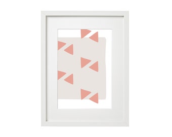 Printable A3 poster | Abstract modern artwork square and triangles | Download, print and frame it | High res A3 resizable to A4 or smaller