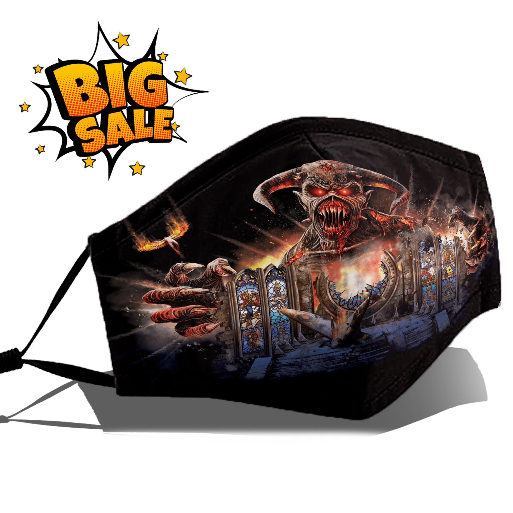 Iron Maiden face mask Iron Maiden rock band music mask The Etsy