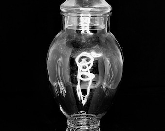 Tarro de cristal de boticario para dulces