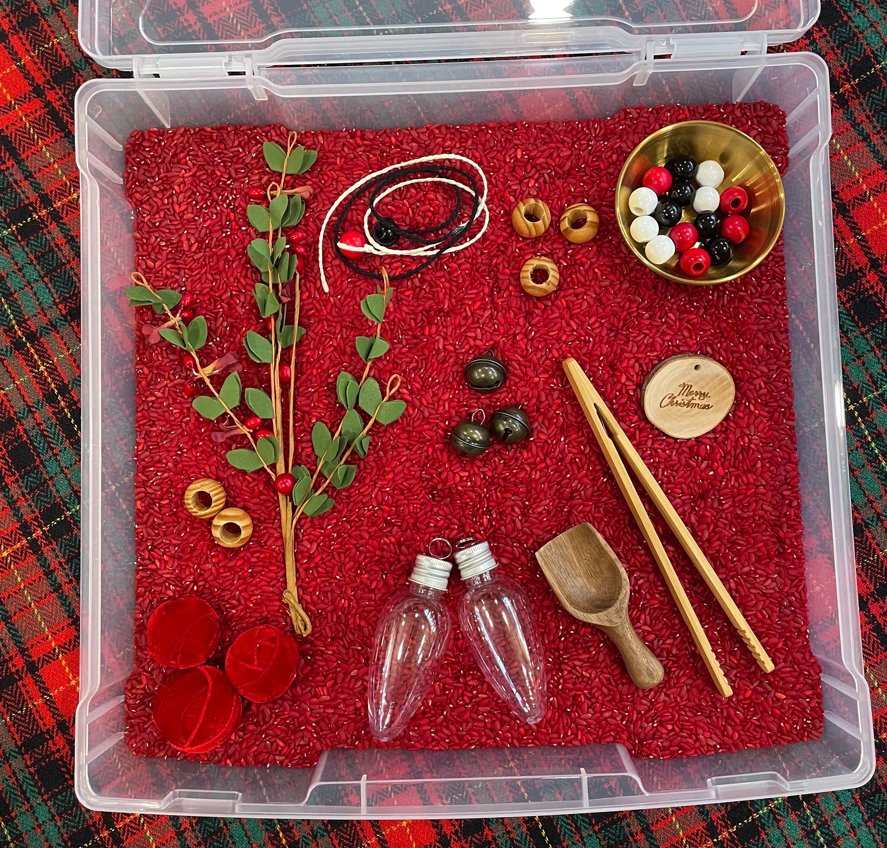Winter Sensory Bin with Word Recognition - mama♥miss
