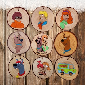 Cartoon Christmas Ornaments: Scooby-Do, Scrappy, Scooby-Dumb, Fred, Daphne, Velma, Shaggy, The Mystery Machine, Pebbles and Bam-Bam