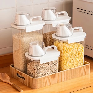 Airtight Food Storage Containers with Measuring Cup