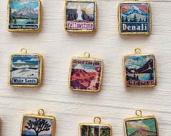Handgemachte Nationalpark • Vintage Reise Schmuck Anhänger
