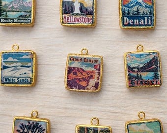 Nationalpark-Charme • Vintage-Stil Reise-Anhänger