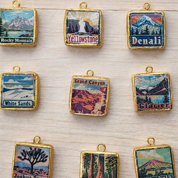 Nationalpark-Charme • Vintage-Stil Reise-Anhänger