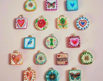 Handbemalter symbolischer Miniaturanhänger |  Anhänger | persönlichen Stil