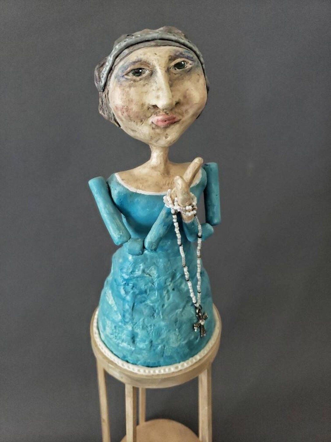 Art Doll elma OOAK, Art Doll, Handmade Doll, Artist Clay Doll, Santos