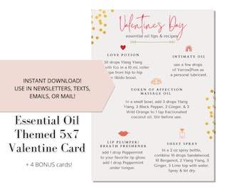 Essential Oil Valentine Card | Essential Oils Valentine | Essential Oils Valentine Mailer