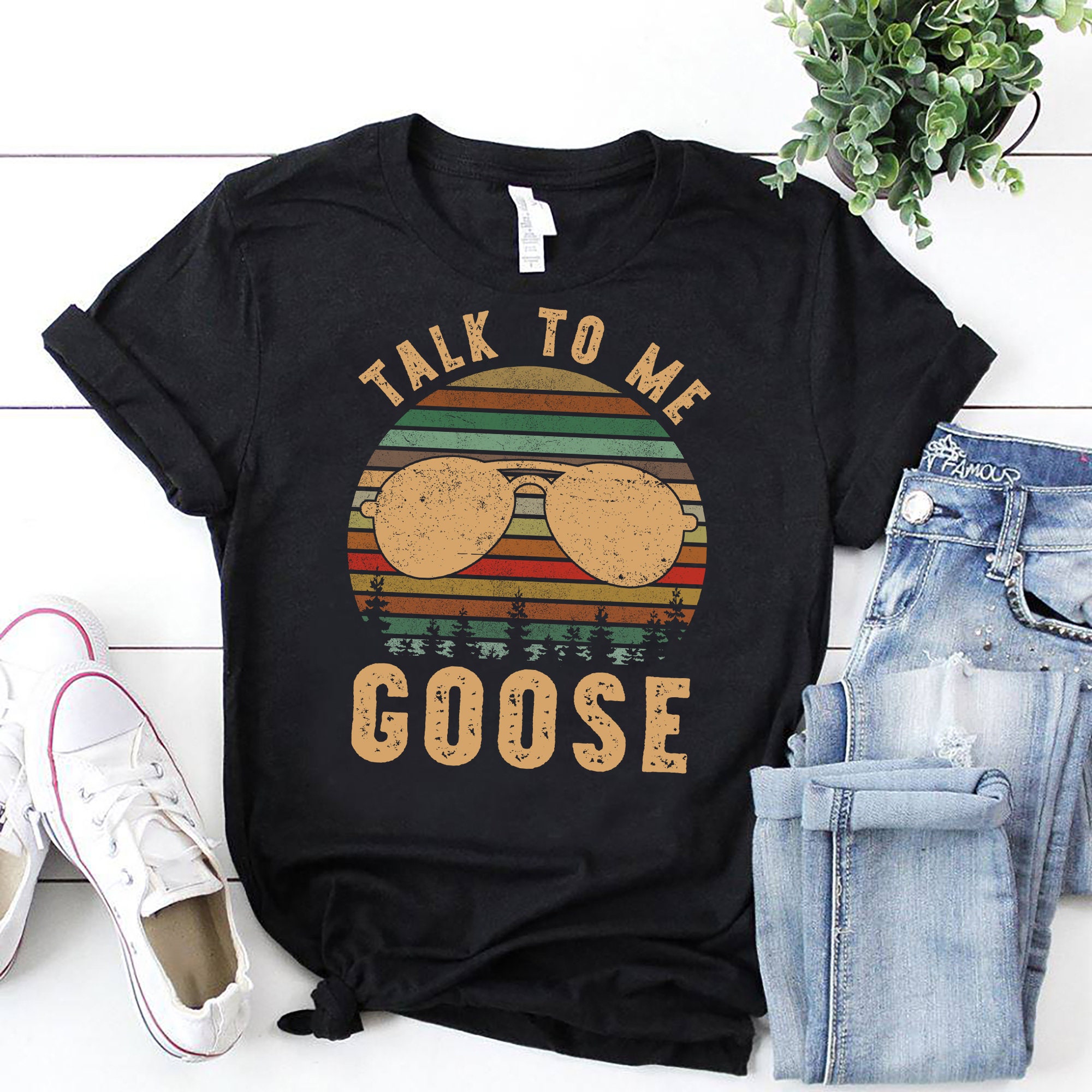 Talk to Me Goose TShirt Goose and Maverick Tee Top Gun 1986 Etsy