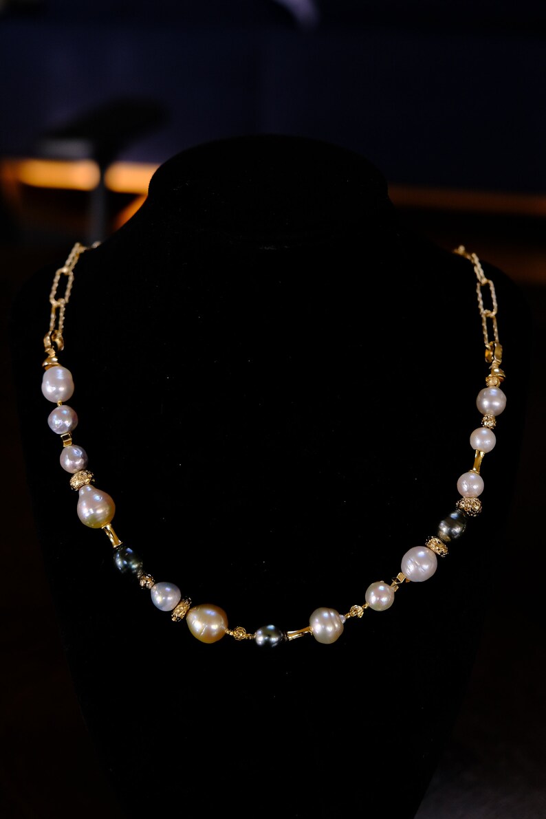 Multiway Wearing Necklace tahitiangolden South Sea Pearl Etsy