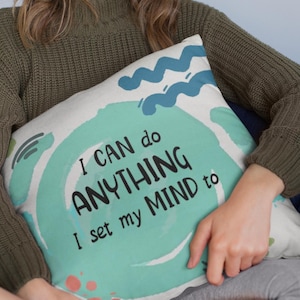 Motivational Pillowcase, Inspirational Home Decor, Gift for Sofa, Cozy Bedroom, Positive Affirmation Pillow