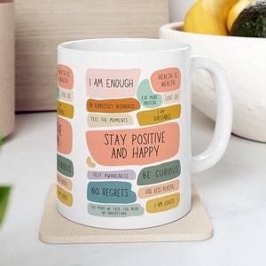 Daily Affirmations Coffee Mug: Inspirational Mental Health Gift