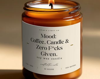 Zero F*cks Given Coffee Candle, best friend gift, motivational gifts, best friend candle, bestie gifts, inspirational gift for her